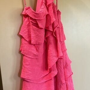 Selfie Leslie Pink Asymmetrical Dress
